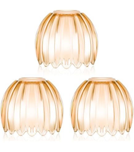 Teenyyou 2 Pcs Glass Tulip Lamp Shade, 1-5/8